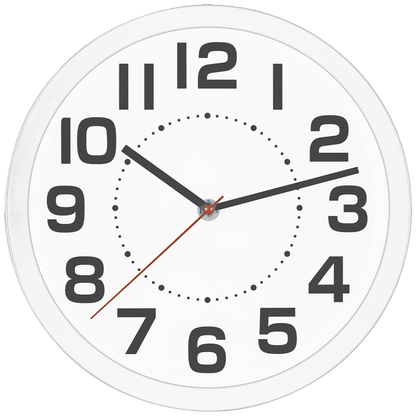 home Zidni sat, staklena prednja strana, 1 x AA baterija, 250 mm - AWC250WH