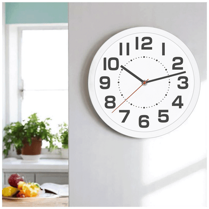 home Zidni sat, staklena prednja strana, 1 x AA baterija, 250 mm - AWC250WH