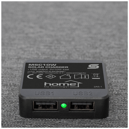 home Prijenosni solarni USB punjač, sklopivi, 2 x USB-A, 10W - MSC10W