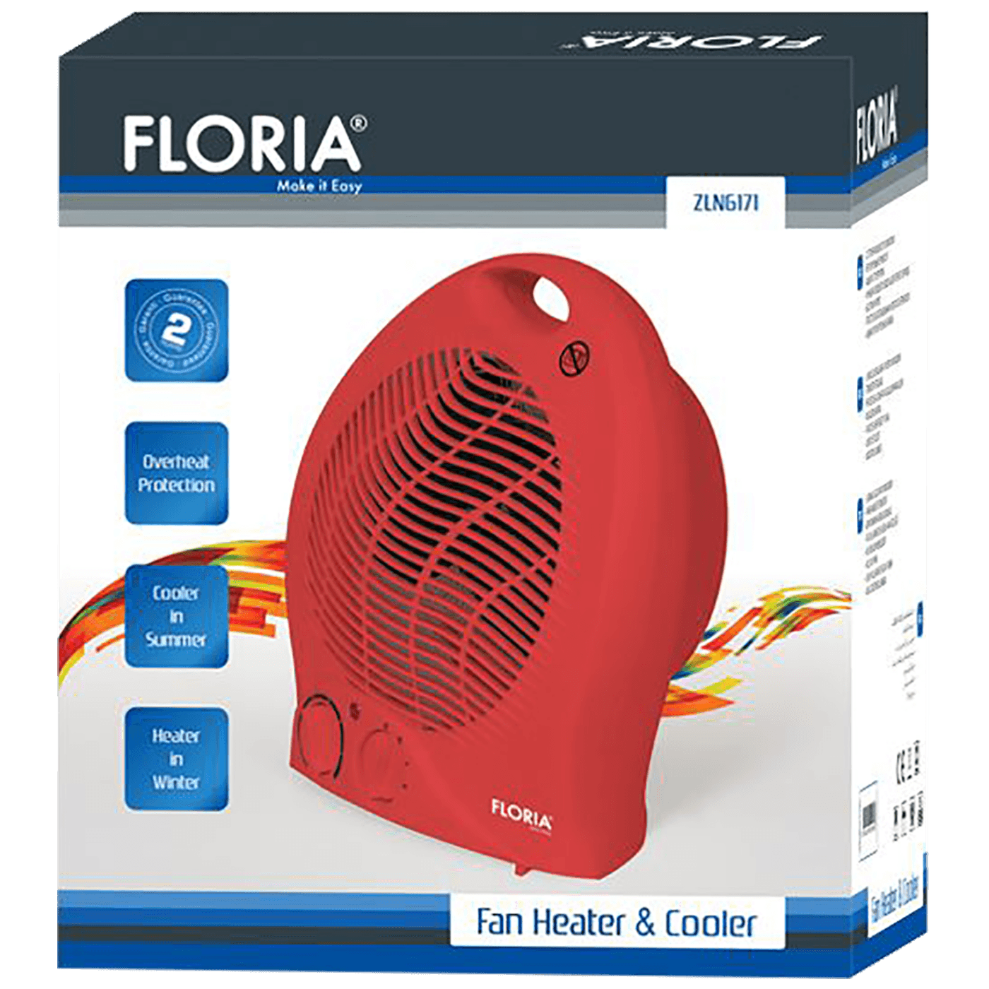 Floria Grijalica sa ventilatorom, 2000 W, bijela - ZLN6171/WH
