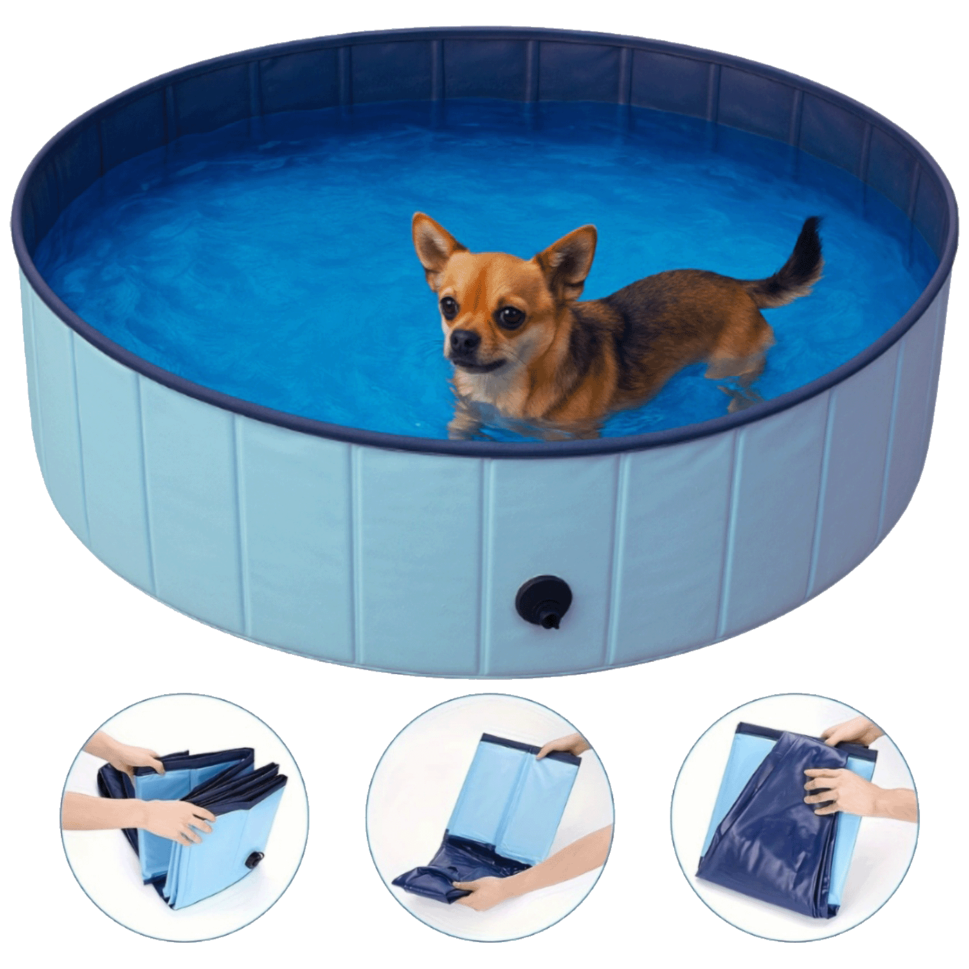 NN Sklopivi bazen za pse 120 x 30cm,  DIAMENTIQ - Foldable dog pool DIAMENTIQ