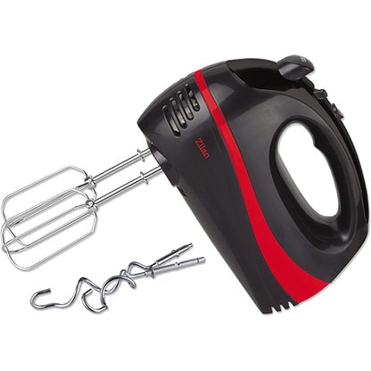 Zilan Mikser ručni, 5 brzina+turbo, 300 W, crno/crvena - ZLN8402/BK