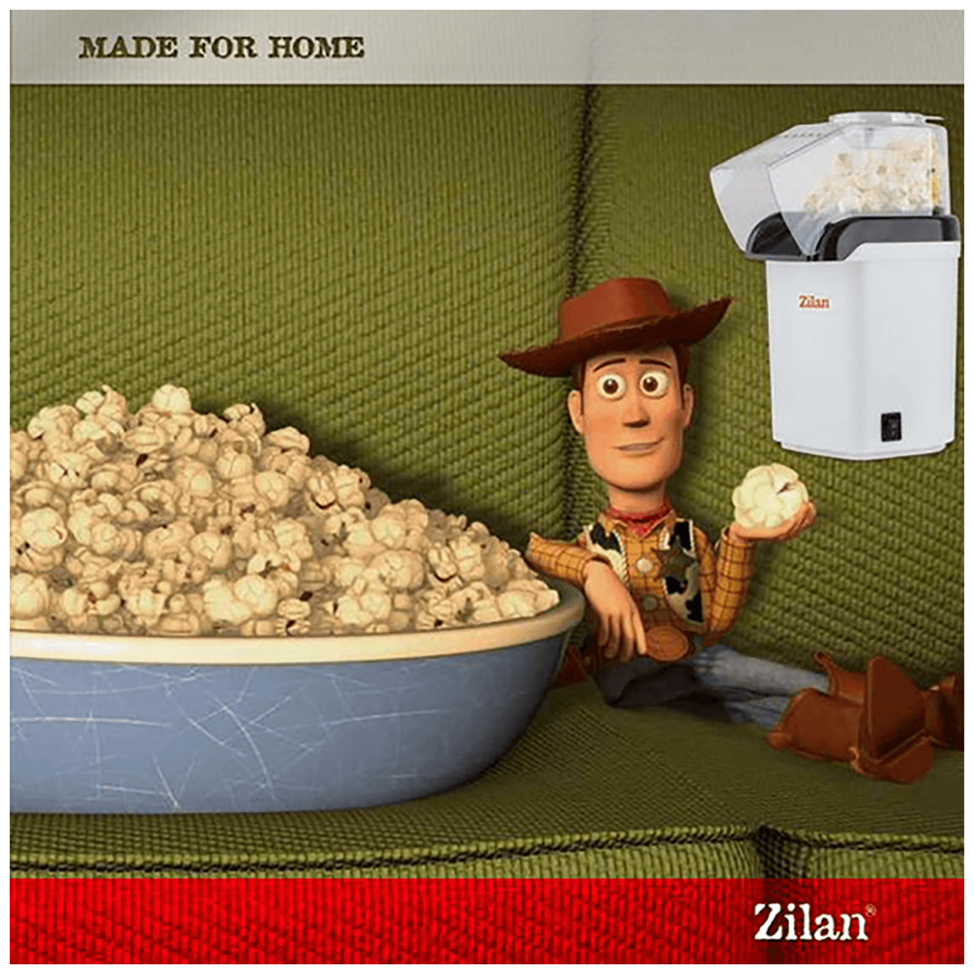 Zilan Aparat za kokice, 1200 W, bijela - ZLN8044/WH