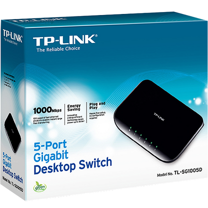 TP-LINK 5-Portni desktop switch, 5 x 10/100/1000 - TL-SG1005D