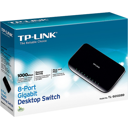 TP-LINK 8-Portni desktop switch, 5 x 10/100/1000 - TL-SG1008D