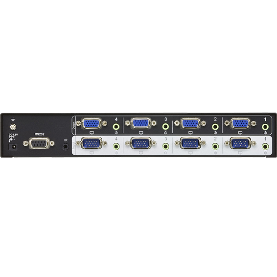 Valueline VGA switch, 4 x 4 audio/video + RS232 - VM0404-AT-G