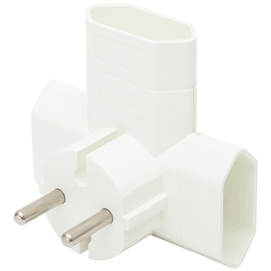 home Strujni razdjeljnik, 3 x EU utičnice, T oblik - TPF3E