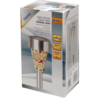 home Solarna vrtna LED lampa, mozaik, staklo / metal, 300 mAh - MX 459/1