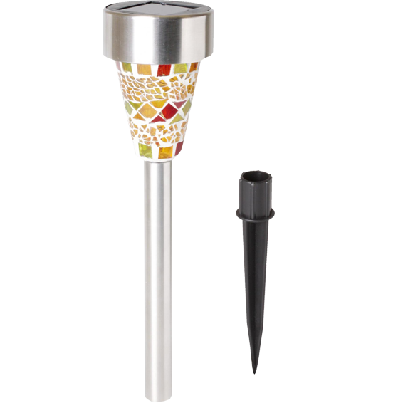 home Solarna vrtna LED lampa, mozaik, staklo / metal, 300 mAh - MX 459/1
