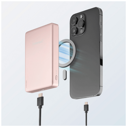 (Intenso) Prijenosni punjač, MagSafe, 10000mAh, bežični - POWERBANK MW10000 Rose