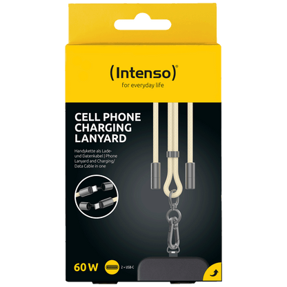 (Intenso) Vezica za mobitel i kabel za punjenje/podatkovni kabel - Cell Phone Charging Lanyard Beige
