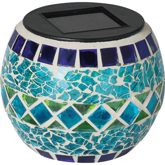 home Solarna vrtna dekorativna svjetiljka, svjećnjak,plavi,300mAh - MX 512/K