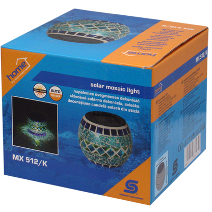 home Solarna vrtna dekorativna svjetiljka, svjećnjak,plavi,300mAh - MX 512/K