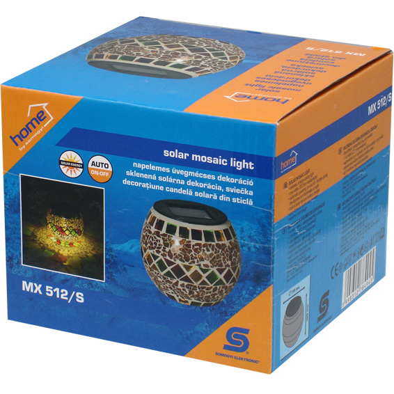 home Solarna vrtna dekorativna svjetiljka, svjećnjak,žuti, 300mAh - MX 512/S