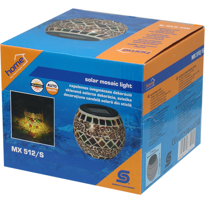 home Solarna vrtna dekorativna svjetiljka, svjećnjak,žuti, 300mAh - MX 512/S