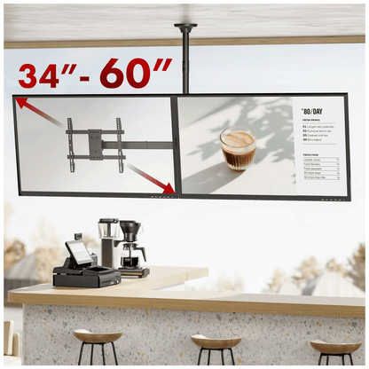 Maclean Nosač za 2 TV-a, stropni, 34"-60", 2 x 40 kg - MC-111 B