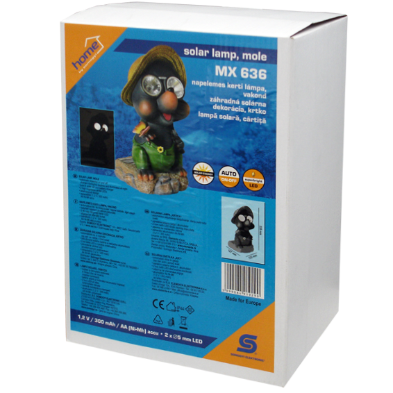 home Solarna vrtna dekorativna rasvjeta, krtica, 300 mAh - MX 636
