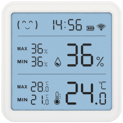 home Pametni mjerač temperature i vlažnosti, LCD, sat - HSTHC