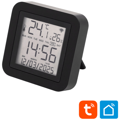 home Daljinski upravljač, mjerač temperature i vlage, sat, LCD - HSTHR