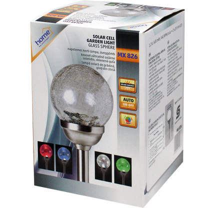 home Solarna vrtna LED lampa, staklena sfera, 600 mAh - MX 826