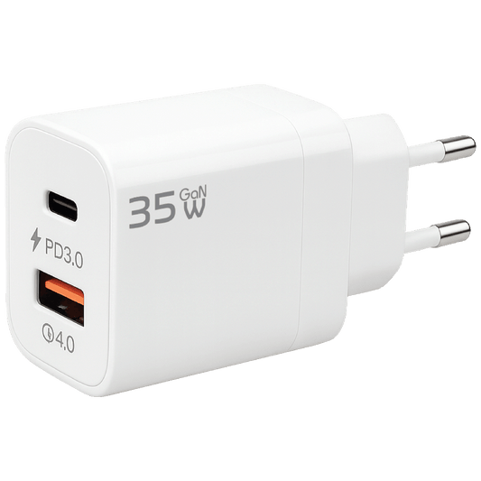 REDLINE Punjač kućni, 1 x USB-A, 1 x USB-C, brzi, 35W, GaN - GL-35W-AC