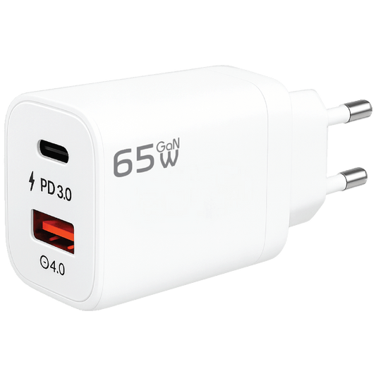 REDLINE Punjač kućni, 1 x USB-A, 1 x USB-C, 65W, GaN - GL-65W-AC