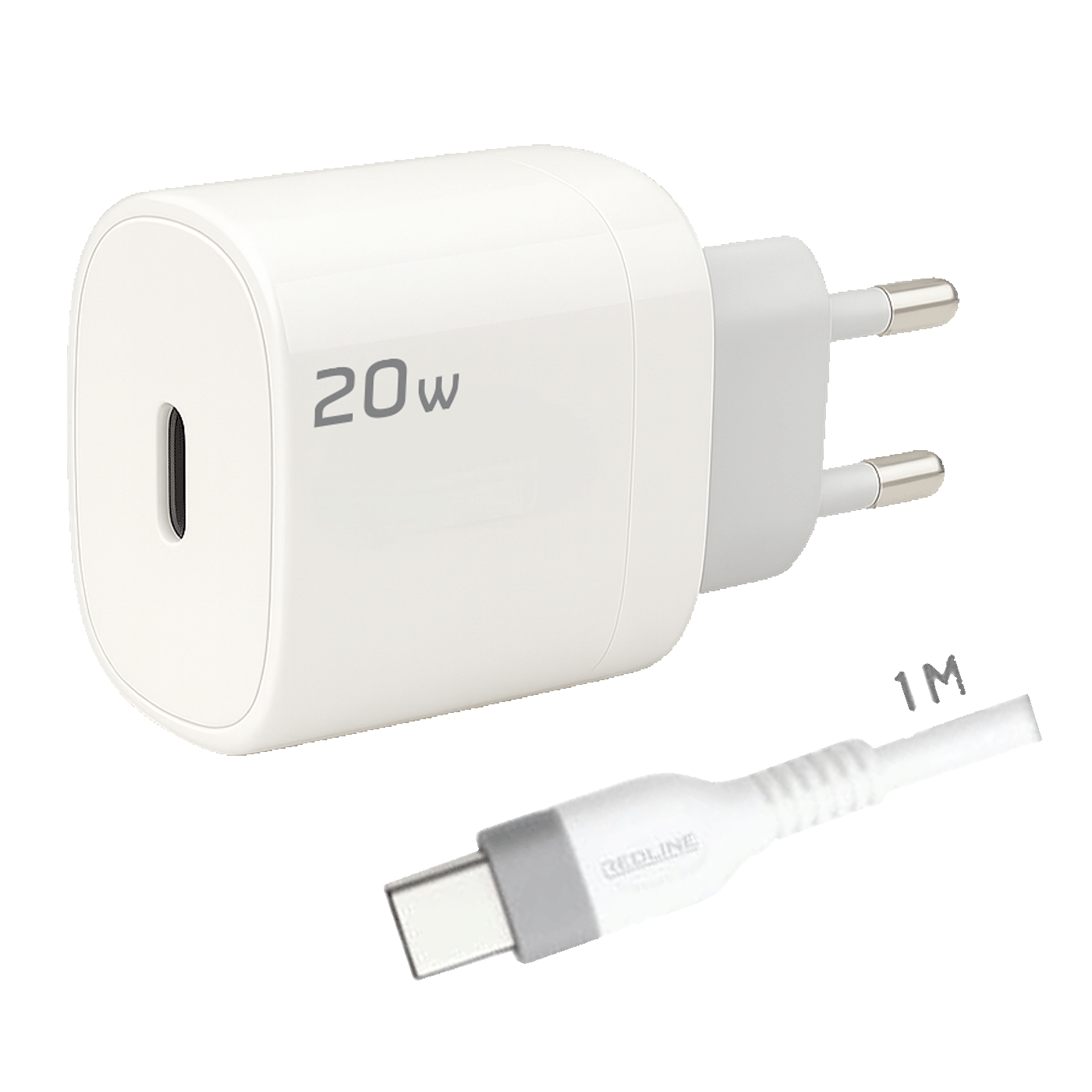 REDLINE Punjač sa USB-C kablom,  20W - GL20C+CC 1M