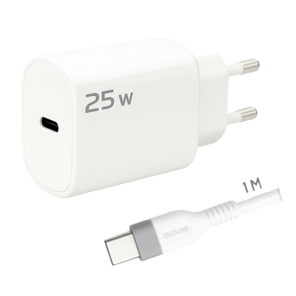 REDLINE Punjač sa USB-C kablom, 25W - G25C+CC-1M