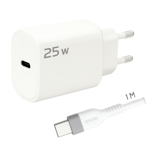 REDLINE Punjač sa USB-C kablom, 25W - G25C+CC-1M