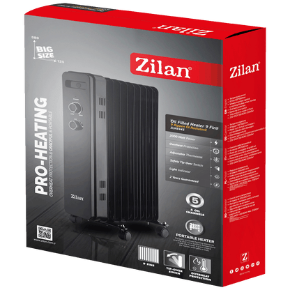 Zilan Radijator uljni, 2000 W, 9 rebara - ZLN8443