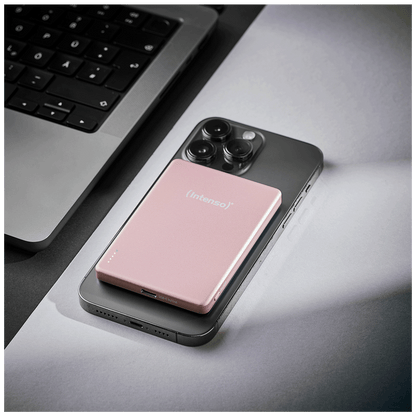 (Intenso) Prijenosni punjač, MagSafe, 5000mAh, bežični, Rose - POWERBANK MW5000 Rose