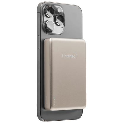(Intenso) Prijenosni punjač, MagSafe, 10000mAh, bežični - POWERBANK MW10000 Champagne