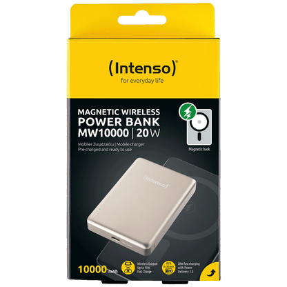 (Intenso) Prijenosni punjač, MagSafe, 10000mAh, bežični - POWERBANK MW10000 Champagne