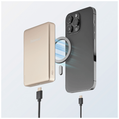 (Intenso) Prijenosni punjač, MagSafe, 10000mAh, bežični - POWERBANK MW10000 Champagne
