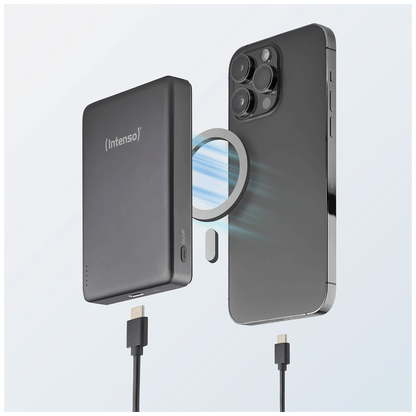 (Intenso) Prijenosni punjač, MagSafe, 10000mAh, bežični - POWERBANK MW10000 Gray