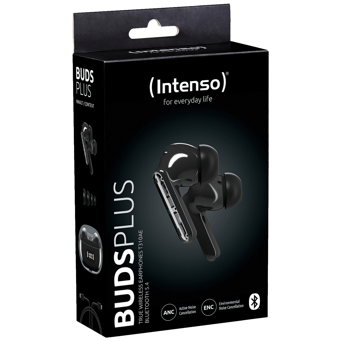 (Intenso) Slušalice bežične sa kutijicom za punjenje, ANC, Bluetooth - Buds Plus T310AE Black
