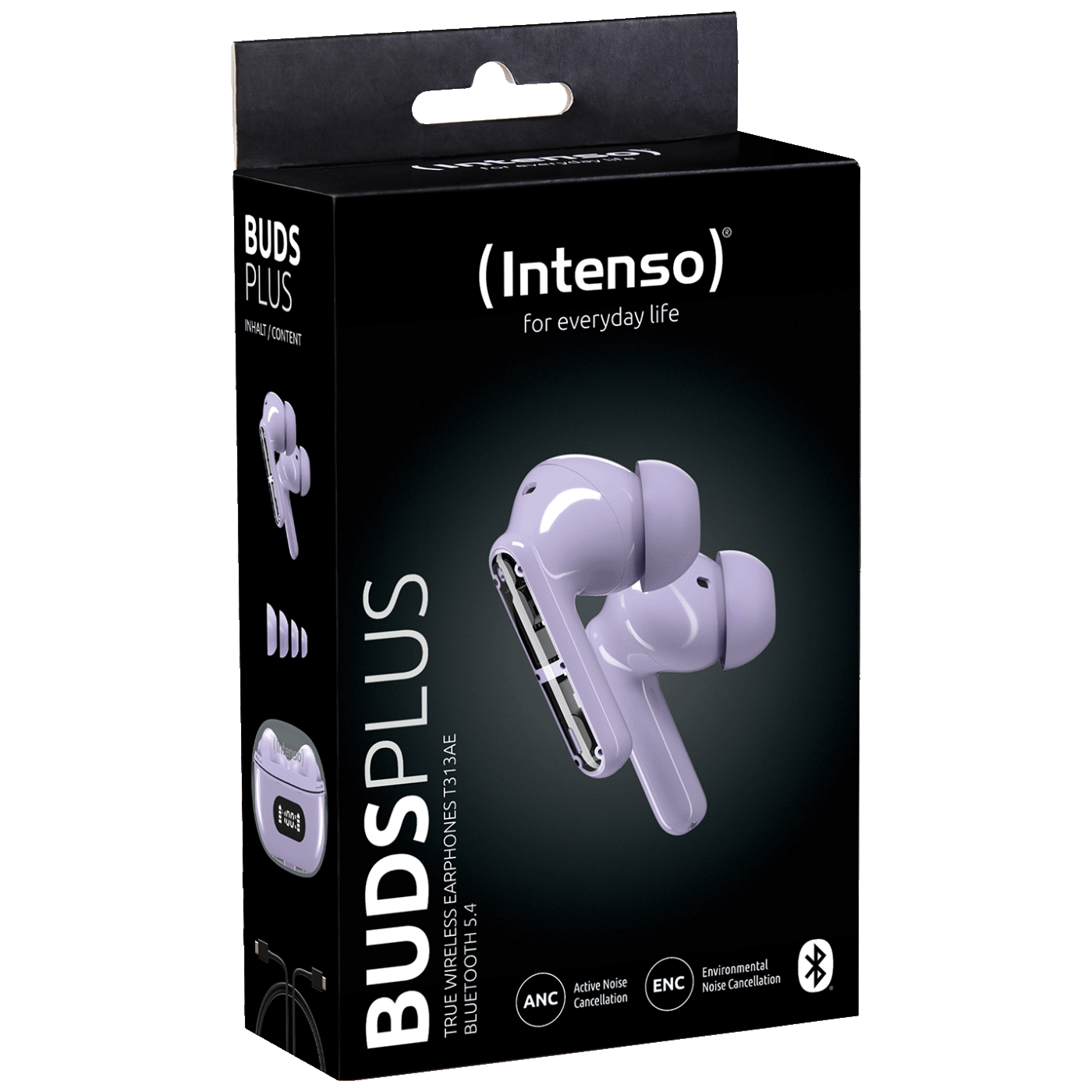 (Intenso) Slušalice bežične sa kutijicom za punjenje, ANC, Bluetooth - Buds Plus T310AE Purple