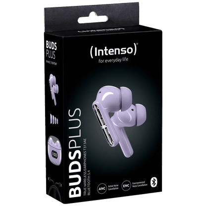 (Intenso) Slušalice bežične sa kutijicom za punjenje, ANC, Bluetooth - Buds Plus T310AE Purple