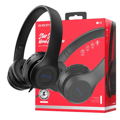 Borofone Slušalice sa mikrofonom, 3.5 mm, dužina kabela 1.2 met. - BO5 Star sound Black