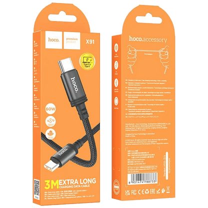 hoco. USB kabl za smartphone, type C, dužina 3 met., 60W - X91 Radiance