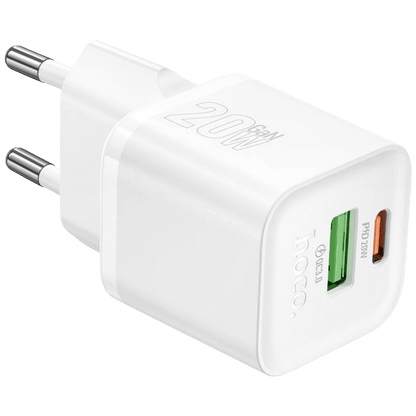 hoco. Punjač kućni, brzi, PD20W + QC3.0, GaN - N65 Ingenious