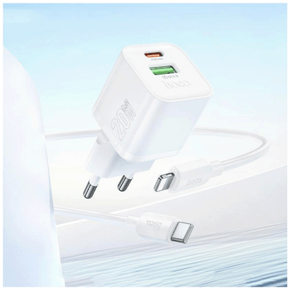 hoco. Punjač kućni sa type C - Lightning kabelom, PD20W + QC3.0 - N65 Ingenious type C-Lightning