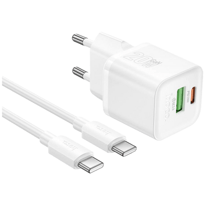 hoco. Punjač kućni sa type C kabelom, PD20W + QC3.0 - N65 Ingenious type C