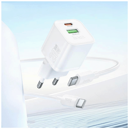 hoco. Punjač kućni sa type C kabelom, PD20W + QC3.0 - N65 Ingenious type C