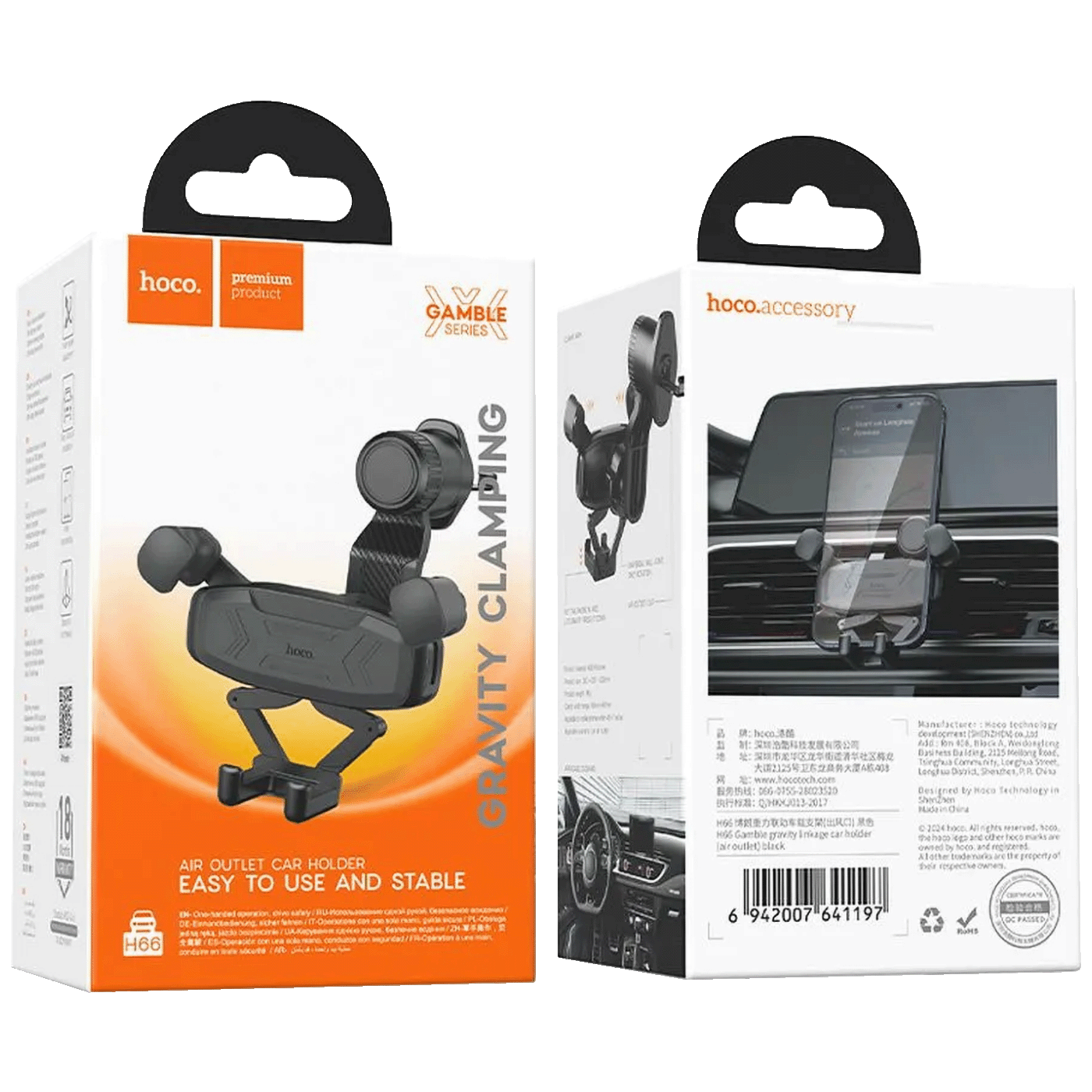 hoco. Auto držač za mobilne uređaje - H66 Black