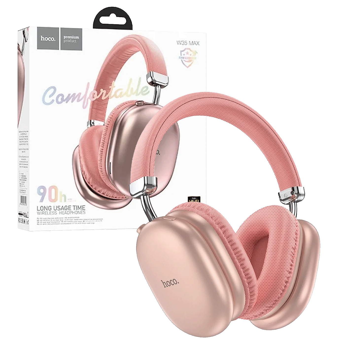 hoco. Slušalice bežične, Bluetooth - W35 Max Joy Pink