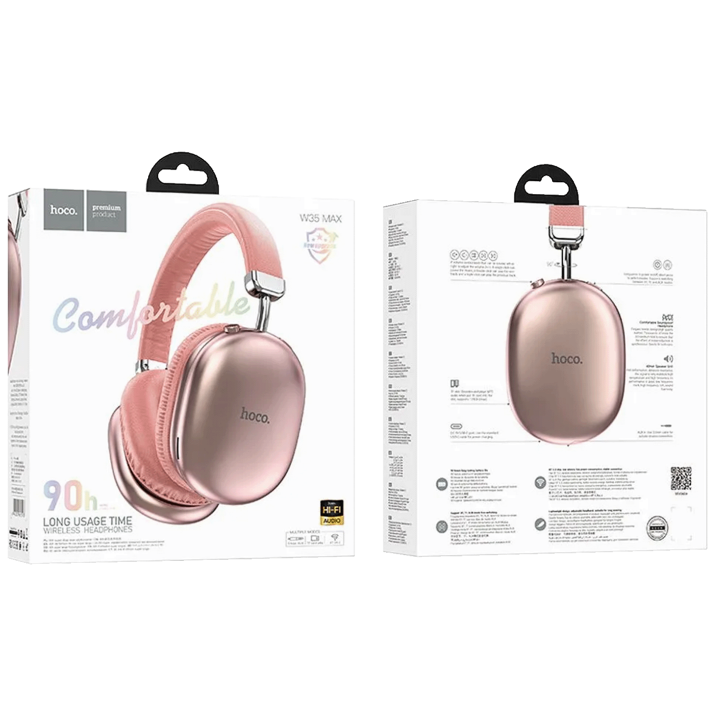 hoco. Slušalice bežične, Bluetooth - W35 Max Joy Pink