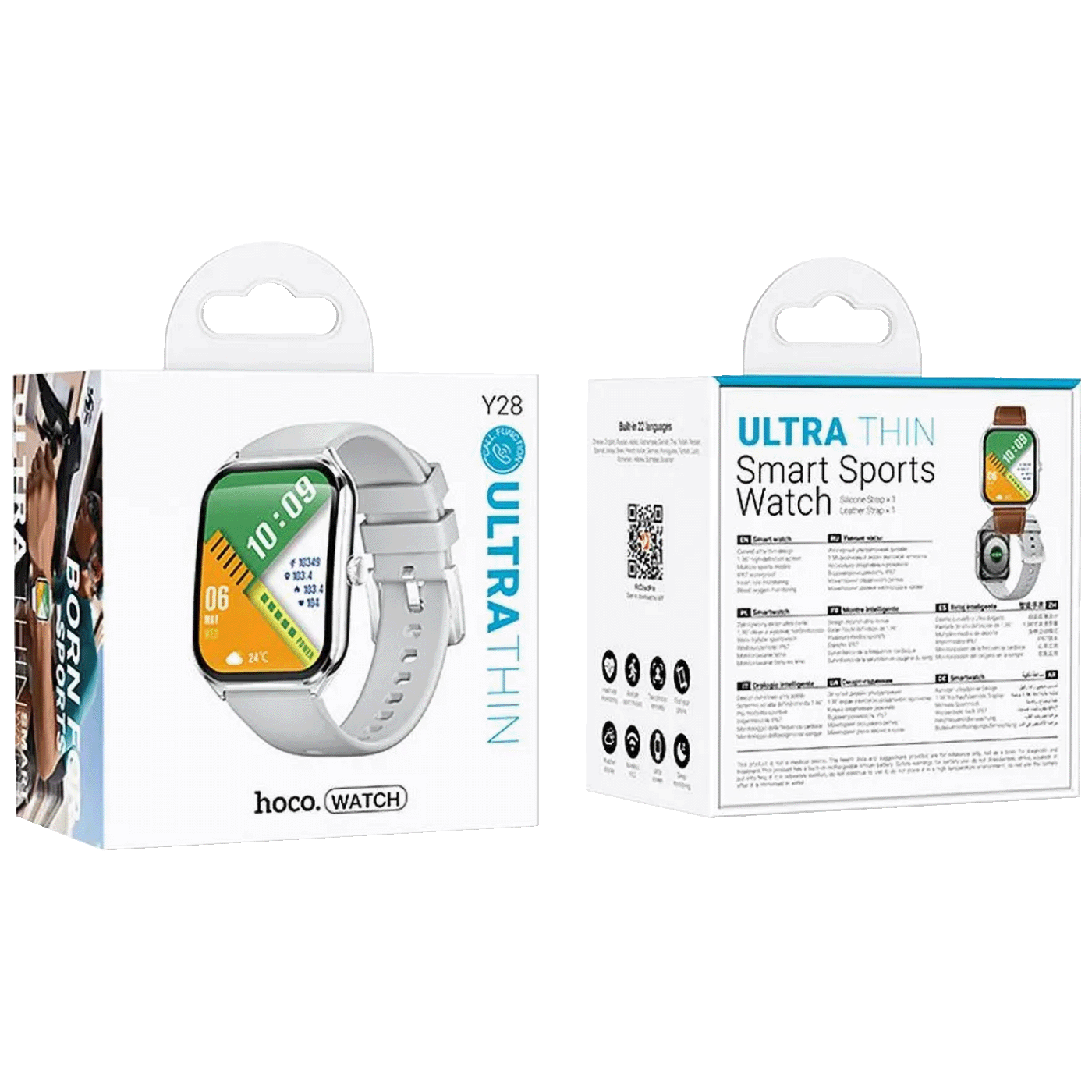 hoco. Pametni sat, 1.96", AMOLED zaslon, Bluetooth , IP67 - Y28 Silver