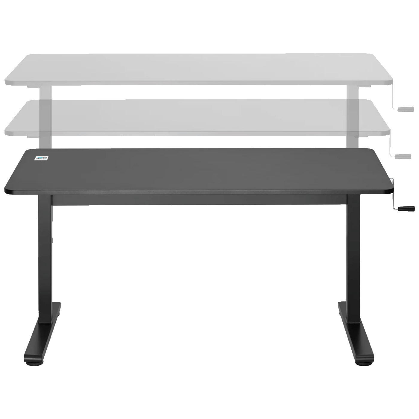 Ergo Office Radni stol 140 x 60 cm, podesiva visina, crna - ER-401 B