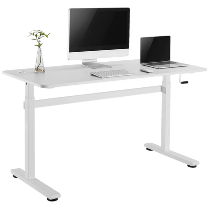 Ergo Office Radni stol 140 x 60 cm, podesiva visina, bijela - ER-401 W